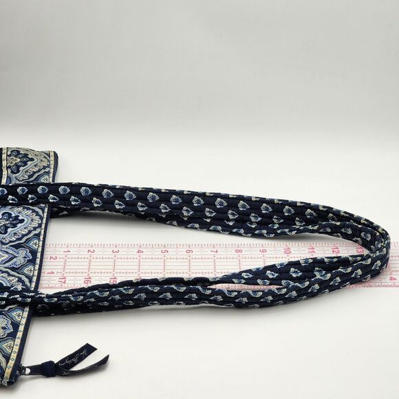 Vera Bradley Vintage 2000s Nantucket Navy Blue Quilted Tote Shoulder Bag - Picture 11 of 12